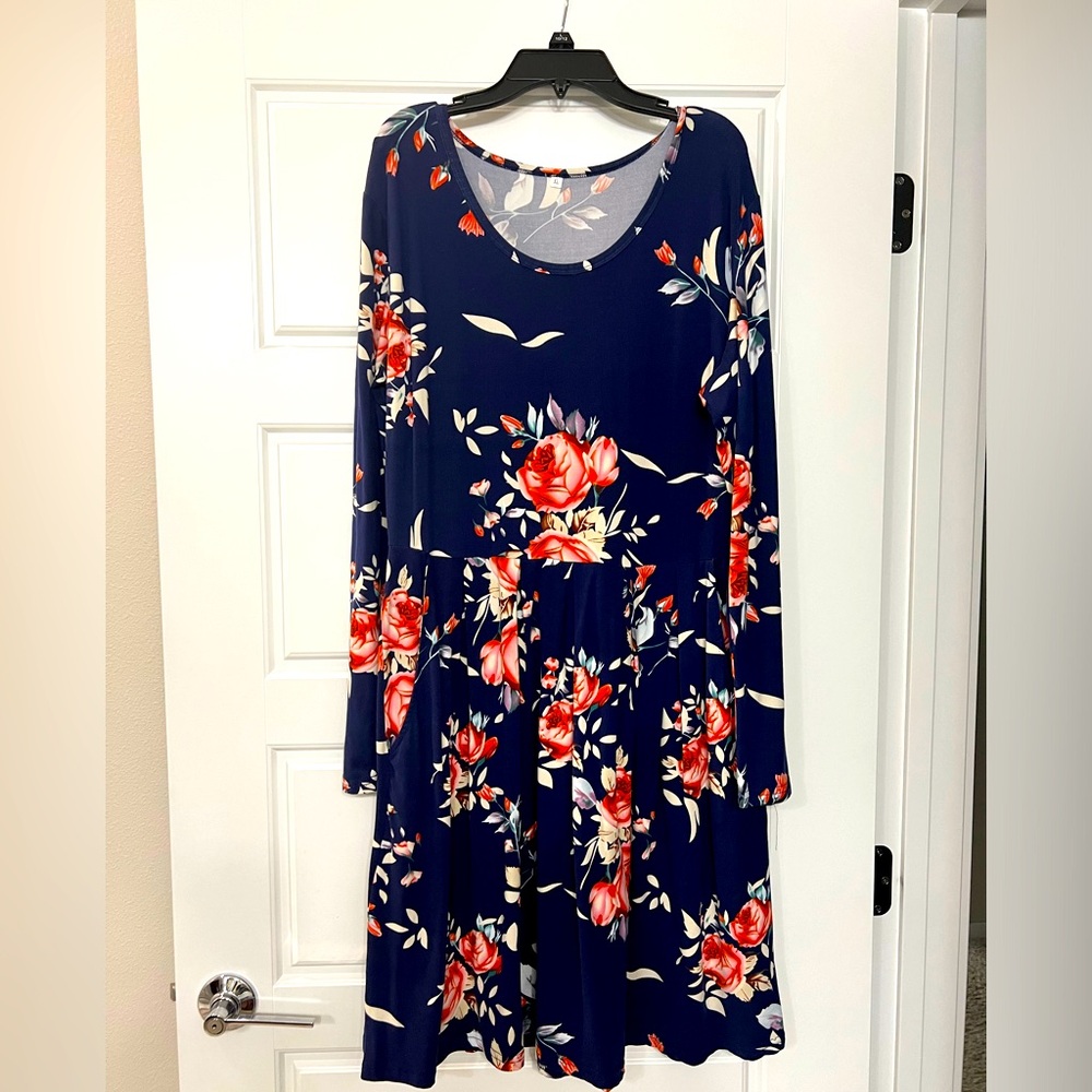 Woman’s long sleeve Tshirt dress.
